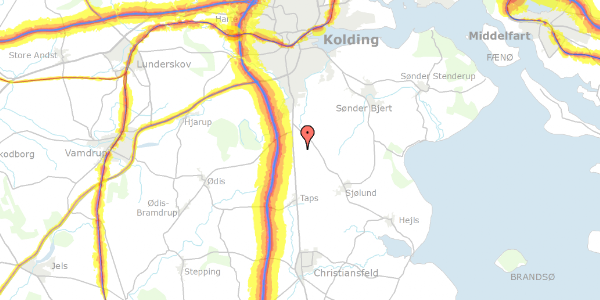 Trafikstøjkort på Vonsildvej 219, 6000 Kolding