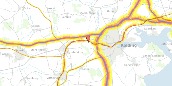Trafikstøjkort på Vranderupvej 130, 6000 Kolding