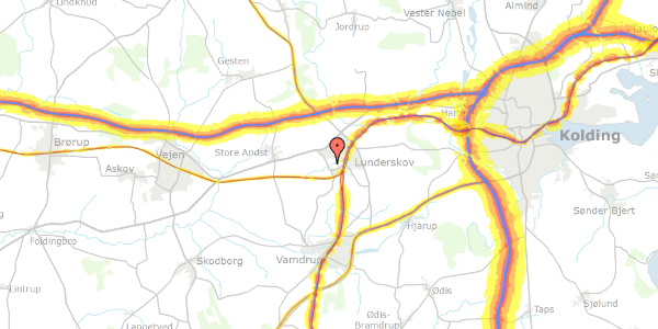 Trafikstøjkort på Figgenvej 6, 6640 Lunderskov