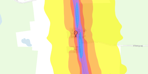 Trafikstøjkort på Viborgvej 95, 8766 Nørre Snede