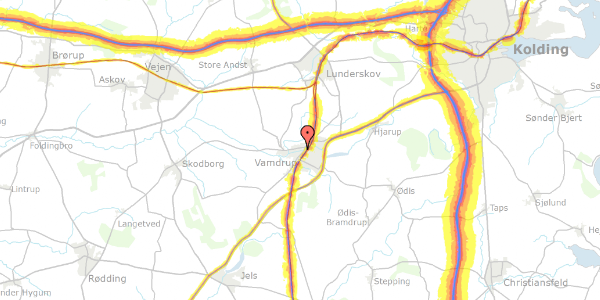 Trafikstøjkort på Hvide Hus 38, 6580 Vamdrup