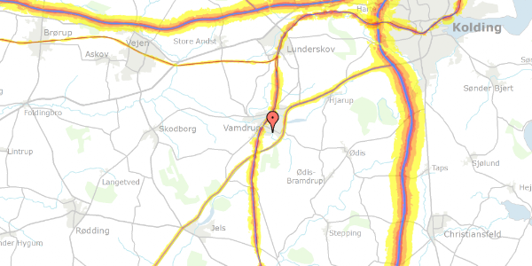 Trafikstøjkort på Kongeåparken 31, 6580 Vamdrup