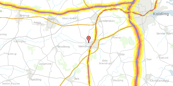 Trafikstøjkort på Trelle Ager 27C, 6580 Vamdrup