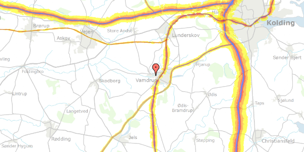 Trafikstøjkort på Trelle Ager 70F, 6580 Vamdrup