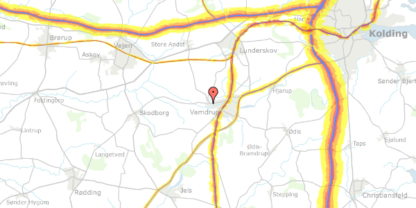 Trafikstøjkort på Tyrings Ager 51, 6580 Vamdrup