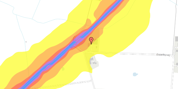 Trafikstøjkort på Østerbyvej 11, 6580 Vamdrup