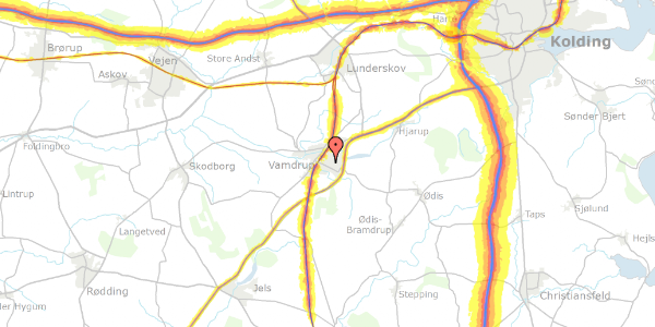 Trafikstøjkort på Østervang 20, 6580 Vamdrup