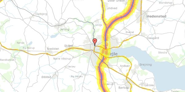 Trafikstøjkort på Aagade 45, 1. , 7100 Vejle