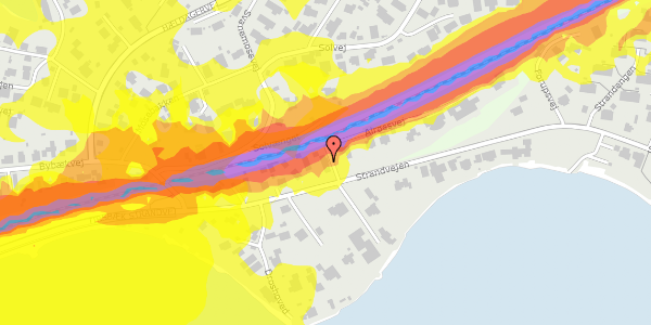 Trafikstøjkort på Alrøesvej 1B, 7120 Vejle Øst