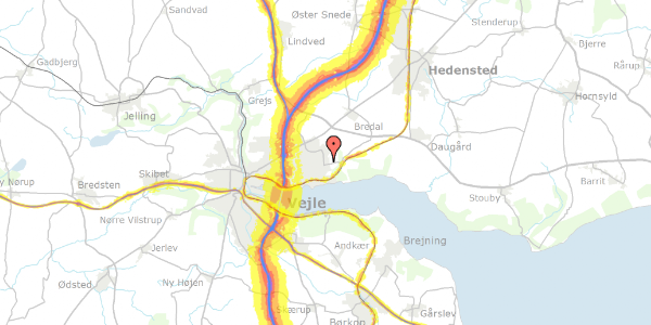 Trafikstøjkort på Bakkeager 6, . 4, 7120 Vejle Øst