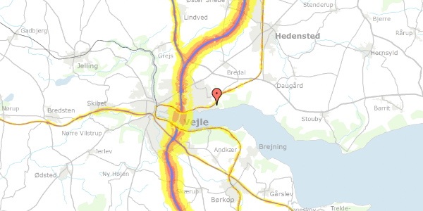 Trafikstøjkort på Billensteinsvej 13, 7120 Vejle Øst