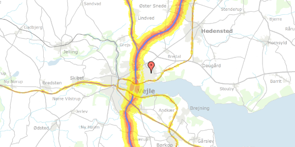 Trafikstøjkort på Boelskilde 16, 7120 Vejle Øst