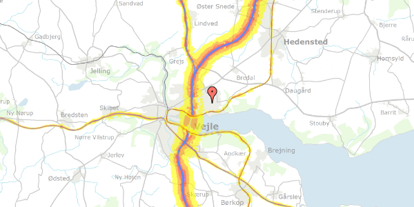 Trafikstøjkort på Boelskilde 42, 7120 Vejle Øst