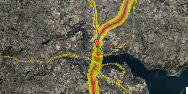 Trafikstøjkort på Boråsvej 12, 7100 Vejle