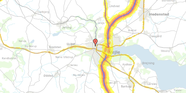 Trafikstøjkort på Boulevarden 19G, 1. , 7100 Vejle