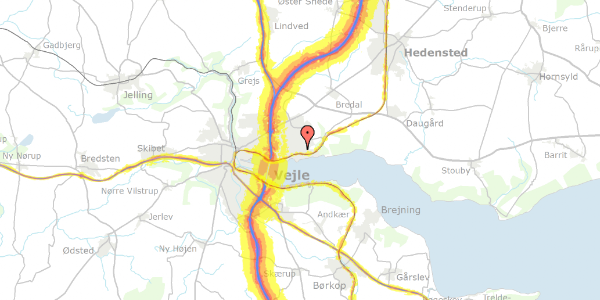 Trafikstøjkort på Brisevej 4, 7120 Vejle Øst