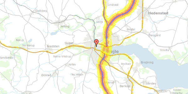 Trafikstøjkort på Foldegade 33, 1. 12, 7100 Vejle