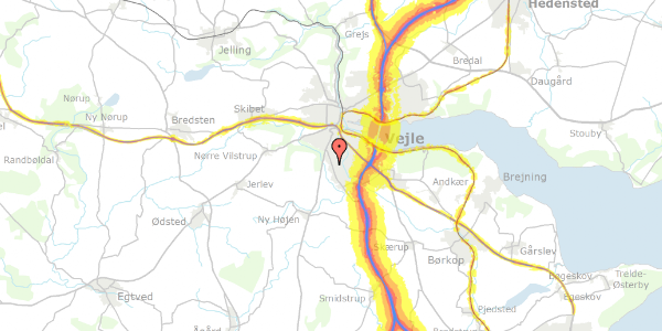 Trafikstøjkort på Gl Kolding Landevej 45, st. 4, 7100 Vejle