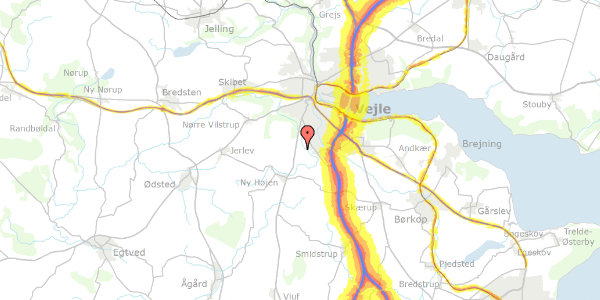 Trafikstøjkort på Gl Kolding Landevej 61, 7100 Vejle
