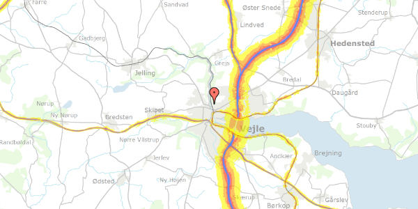 Trafikstøjkort på Grejsdalsvej 39, 2. th, 7100 Vejle