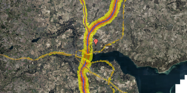 Trafikstøjkort på Grydevangen 7, 7120 Vejle Øst