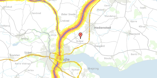 Trafikstøjkort på Havrevej 3, 7120 Vejle Øst