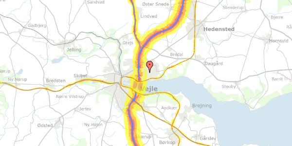 Trafikstøjkort på Hældagervej 67, 2. th, 7120 Vejle Øst