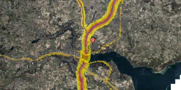 Trafikstøjkort på Kastanien 8, 1. th, 7120 Vejle Øst