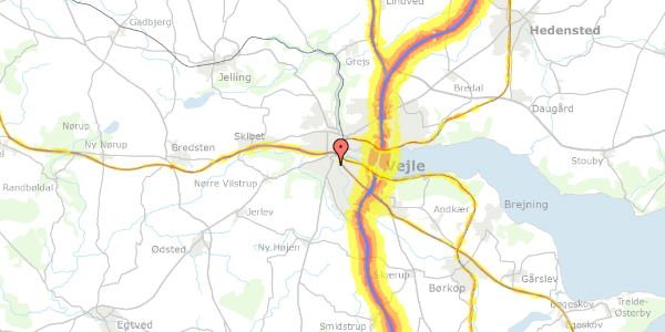 Trafikstøjkort på Løgitmark 4, 7100 Vejle