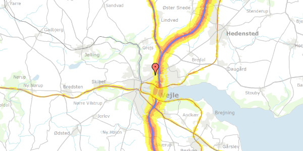 Trafikstøjkort på Nørremark Center 14, 7100 Vejle