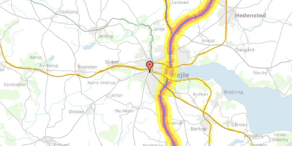 Trafikstøjkort på Sdr Vang 19, 7100 Vejle