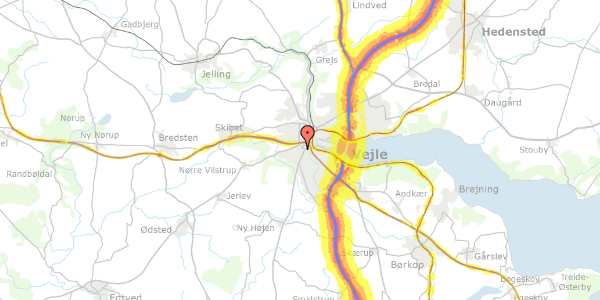 Trafikstøjkort på Sdr Vang 22, 7100 Vejle