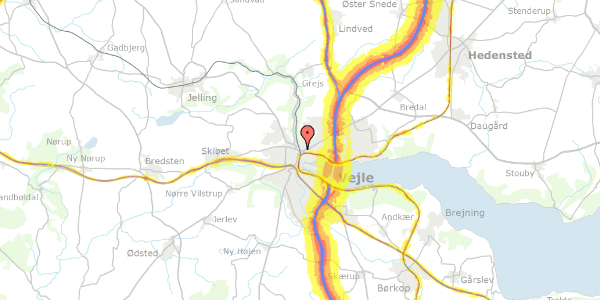 Trafikstøjkort på Skovgade 15A, 4. 39, 7100 Vejle