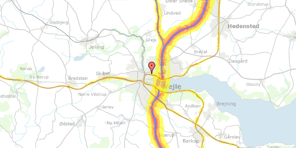 Trafikstøjkort på Skyttehusgade 40, 1. th, 7100 Vejle