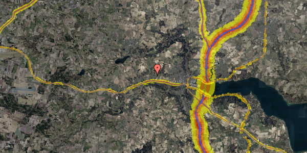 Trafikstøjkort på Glentevej 3, 7100 Vejle