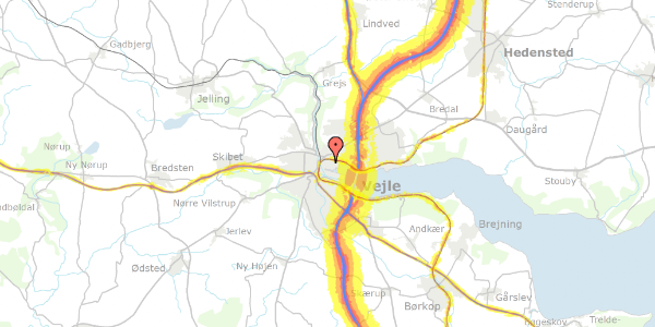 Trafikstøjkort på Stormgade 27, 3. th, 7100 Vejle