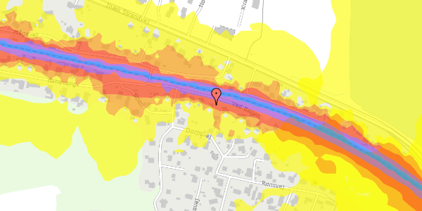 Trafikstøjkort på Ved Banen 10, 7100 Vejle