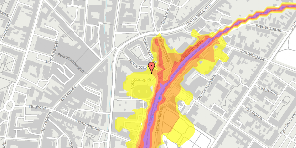 Trafikstøjkort på Volmersgade 27, 1. mf, 7100 Vejle