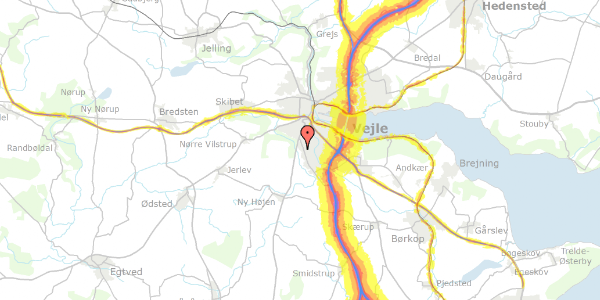 Trafikstøjkort på Æblehaven 11, 7100 Vejle