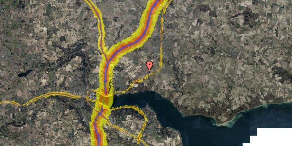 Trafikstøjkort på Østervang 15, 7120 Vejle Øst