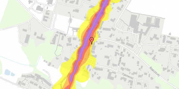 Trafikstøjkort på Herningvej 1, kl. , 7540 Haderup