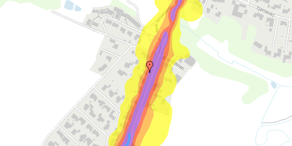 Trafikstøjkort på Herningvej 24, 7540 Haderup