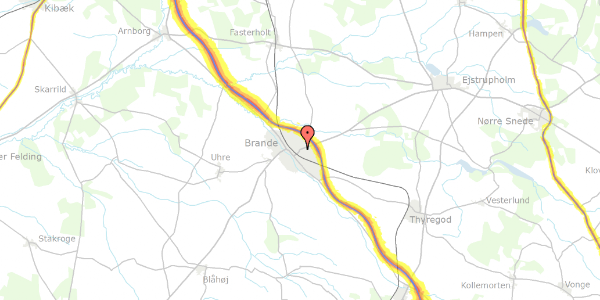 Trafikstøjkort på Ejstrupholmvej 6, 7330 Brande