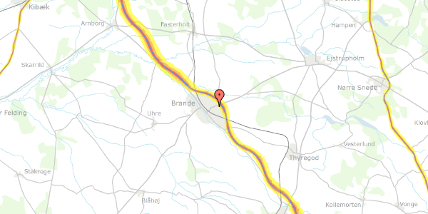 Trafikstøjkort på Ejstrupholmvej 24, 7330 Brande