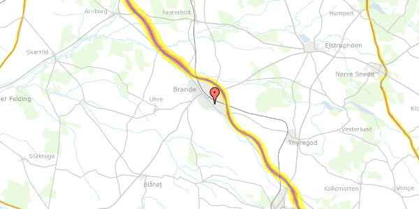 Trafikstøjkort på Engtoften 24, 7330 Brande