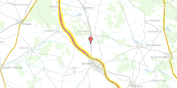 Trafikstøjkort på Frihedevej 13, 7330 Brande