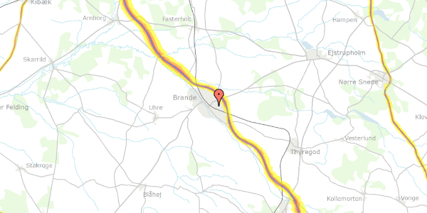 Trafikstøjkort på Gl Thyregodvej 33, 7330 Brande
