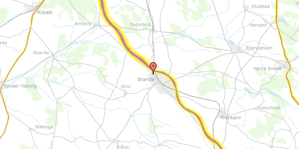 Trafikstøjkort på Ny Sandfeldvej 19H, 7330 Brande