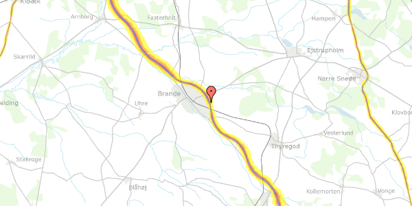 Trafikstøjkort på Skovbrynet 72, 7330 Brande