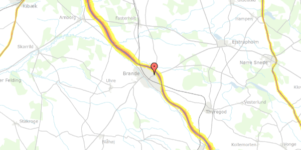 Trafikstøjkort på Tingskoven 5, 7330 Brande